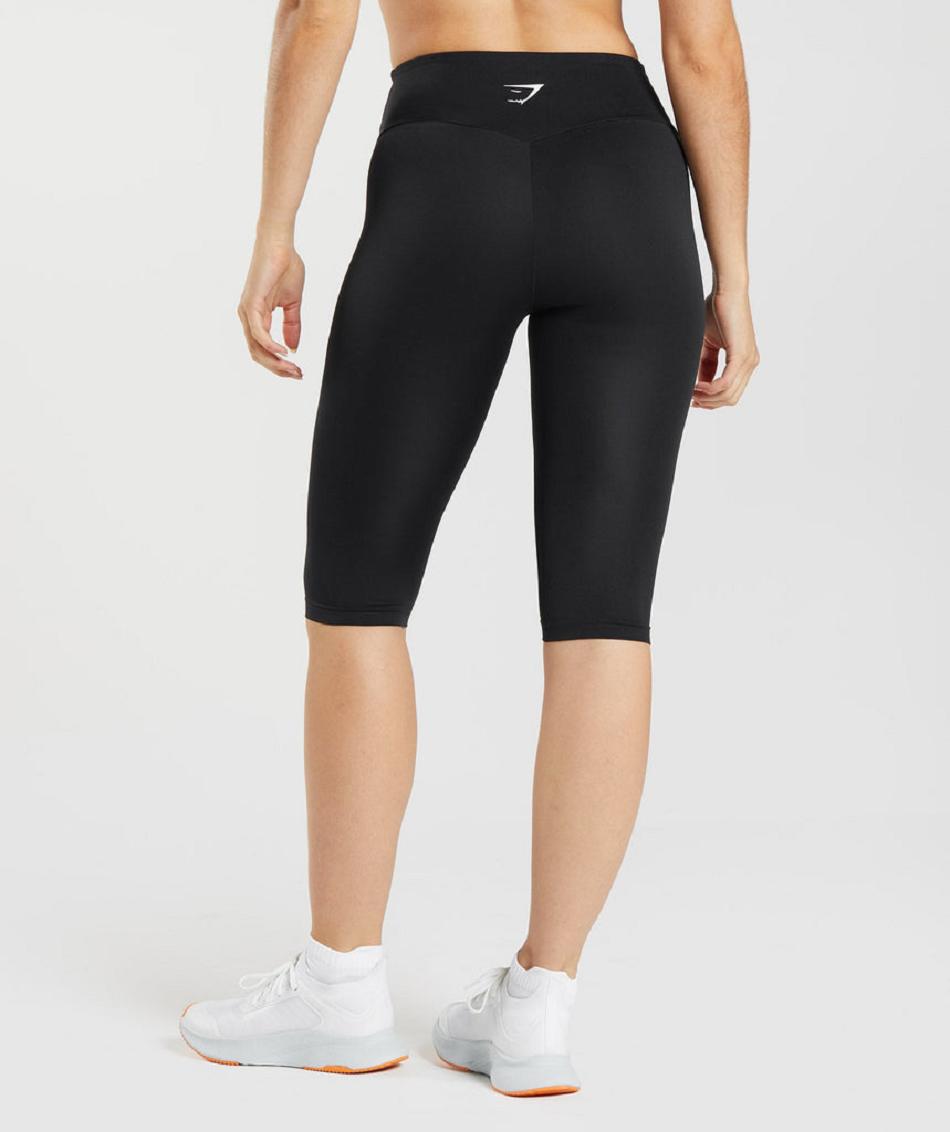 Gymshark Training Cropped Ženske Tajice Crne | HR 3971UZG